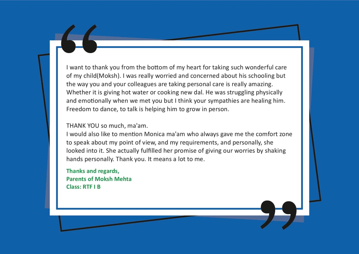 Parents Testimonial Page 1