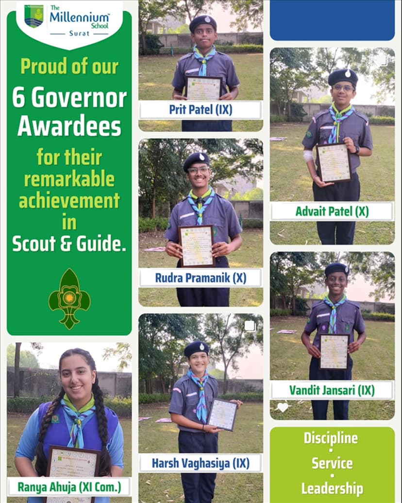 Our 6 Governor Awardees for their outstanding achievement in Scout & Guide.