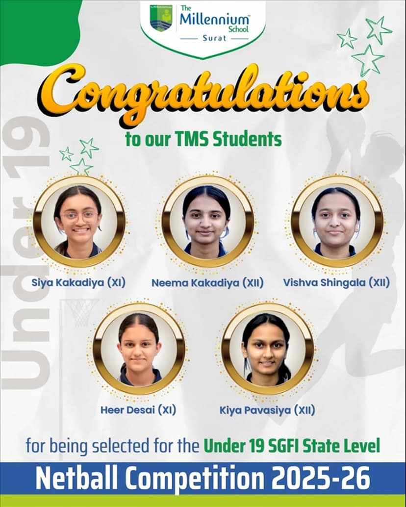 Selected for the SGFI U19 State Level Netball Competition 2025-26!