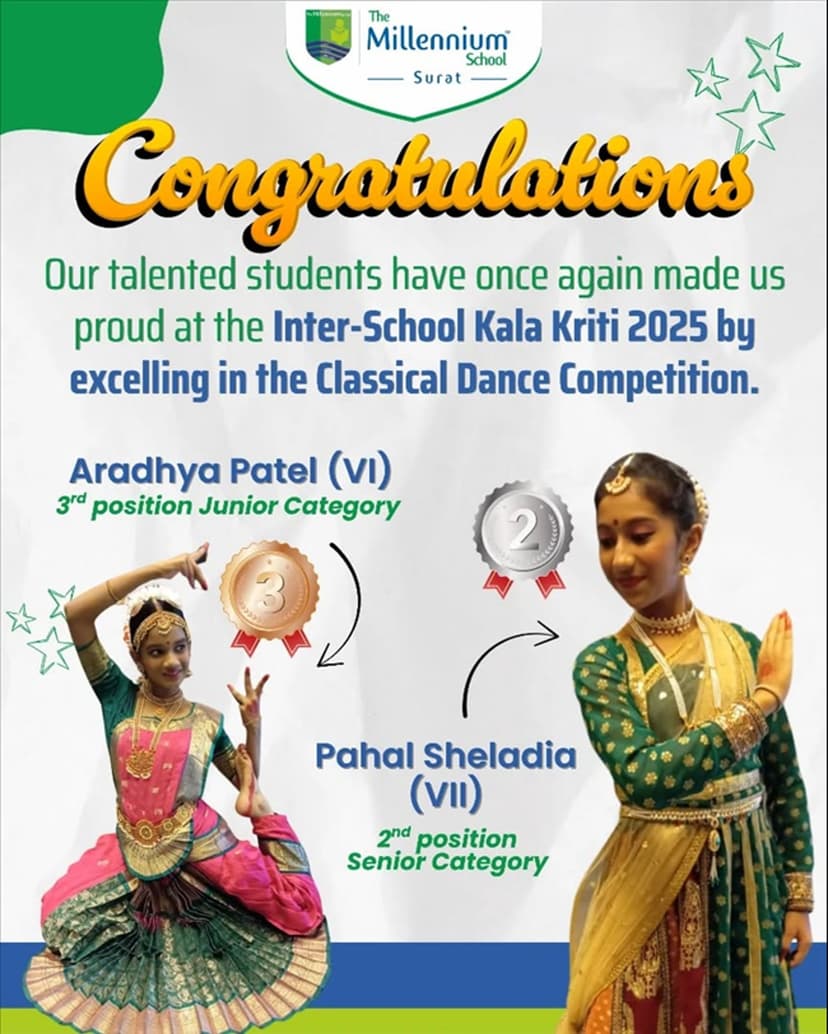 Excelling in the Classical Dance Competition at the Inter-School Kala Kriti 2025
