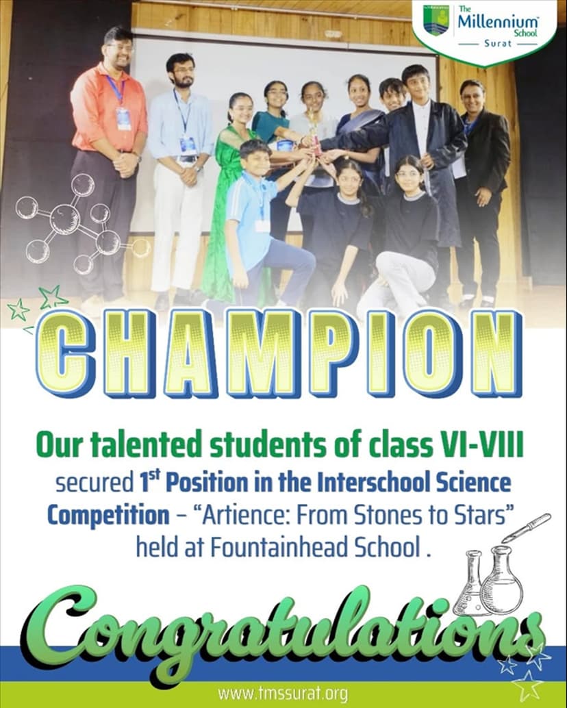 1st Place at the Interschool Science Competition “Artience: From Stones to Stars”