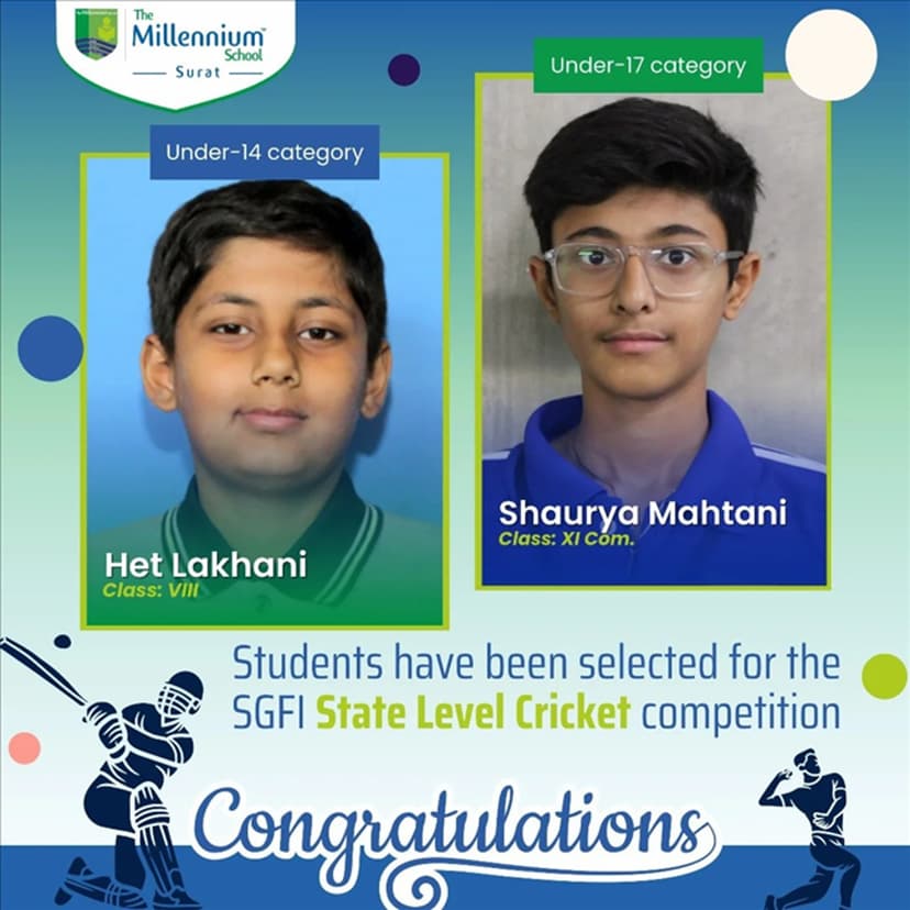 Selected for SGFI State-Level Cricket Competition