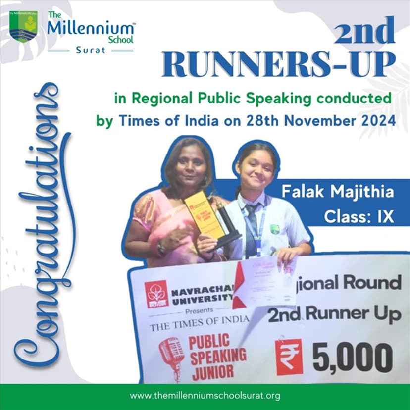 2nd Runners-Up at the regional round of the TOI Public Speaking Competition