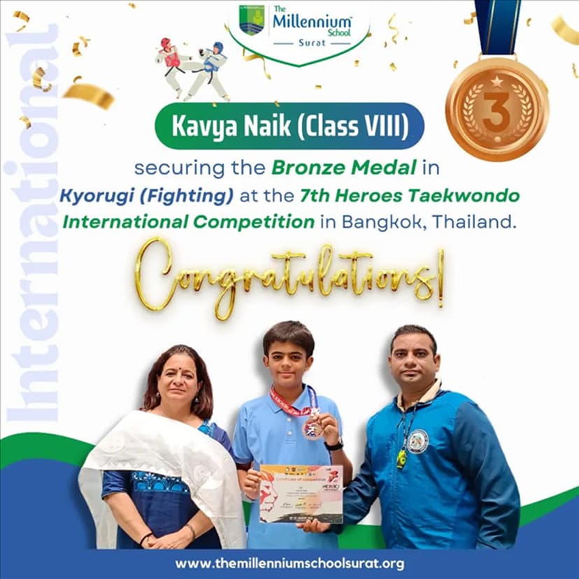 Bronze Medal in Kyorugi (Fighting) at the 7th Heroes Taekwondo International Competition in Bangkok, Thailand.